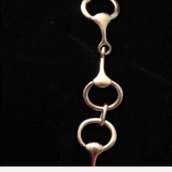 Sterling Silver Equestrian Style Horse-bit Toggle Bracelet - Picture 12 of 16